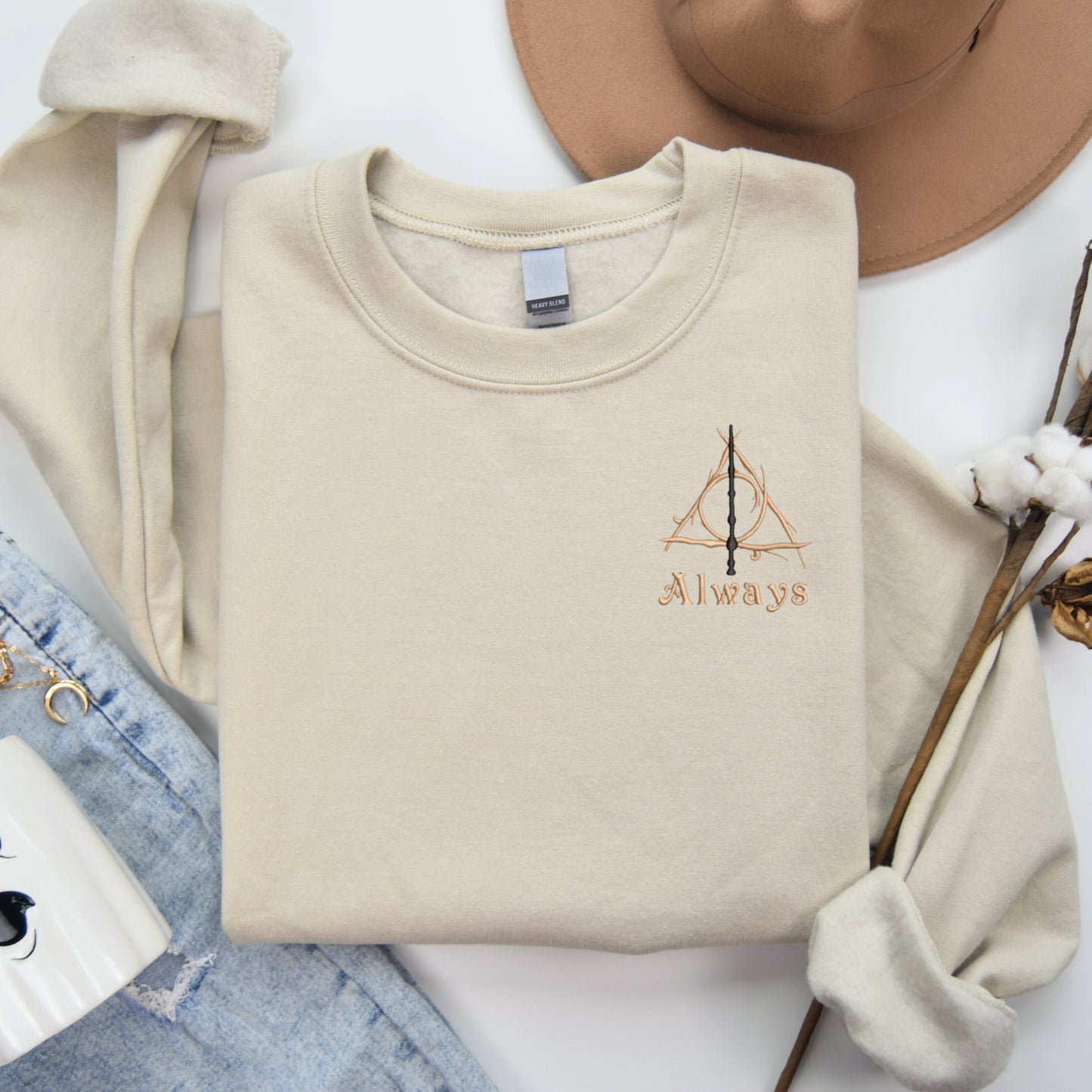 Embroidered Deathly Hallows Sweatshirt