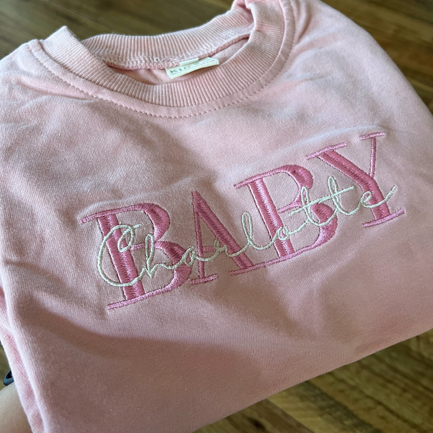 Embroidered Baby Name Onesie Announcement Onesie