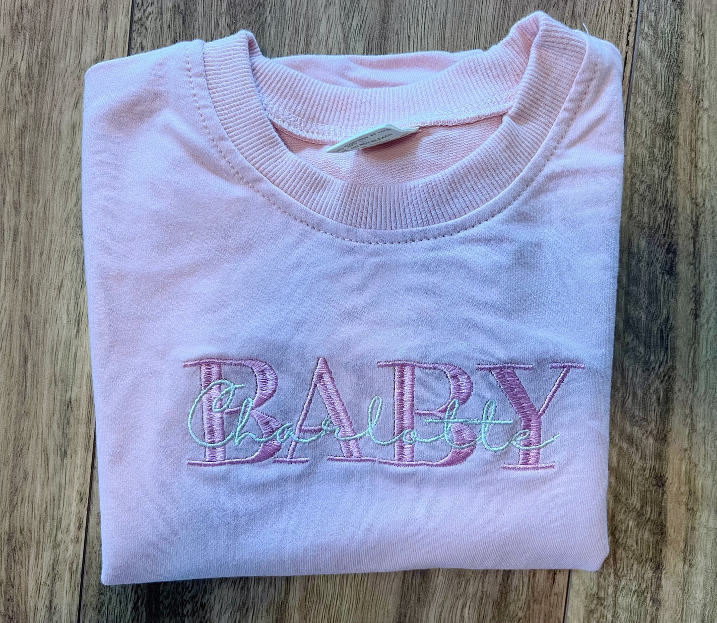 Embroidered Baby Name Onesie Announcement Onesie