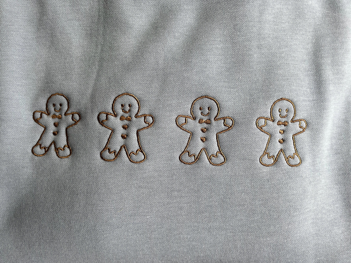 Embroidered Christmas Gingerbread Man Sweatshirt Christmas Hoodie