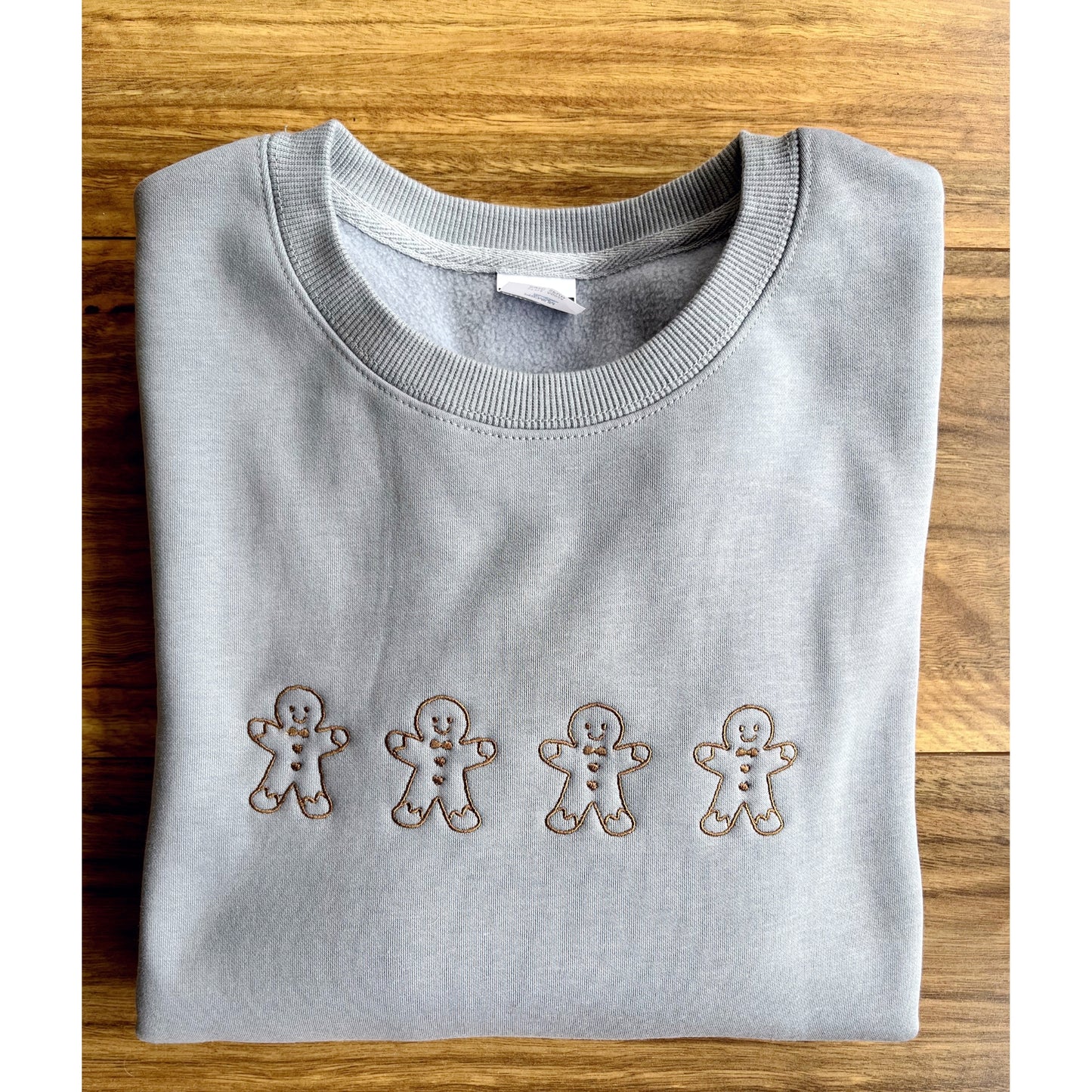 Embroidered Christmas Gingerbread Man Sweatshirt Christmas Hoodie