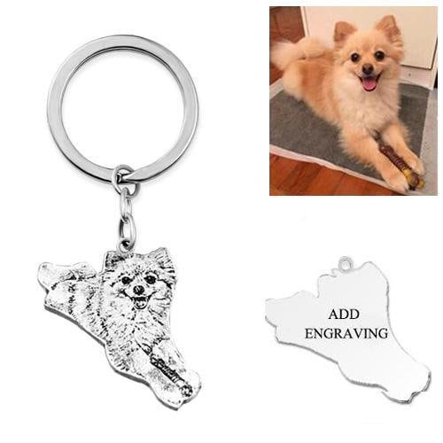 custom pet photo keychain