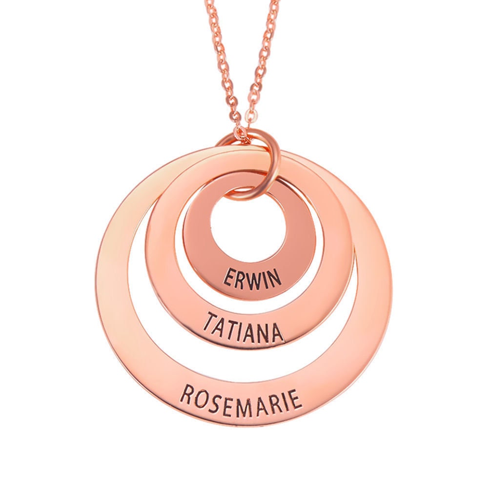 Custom Name Disc Necklace 925 Sterling Silver