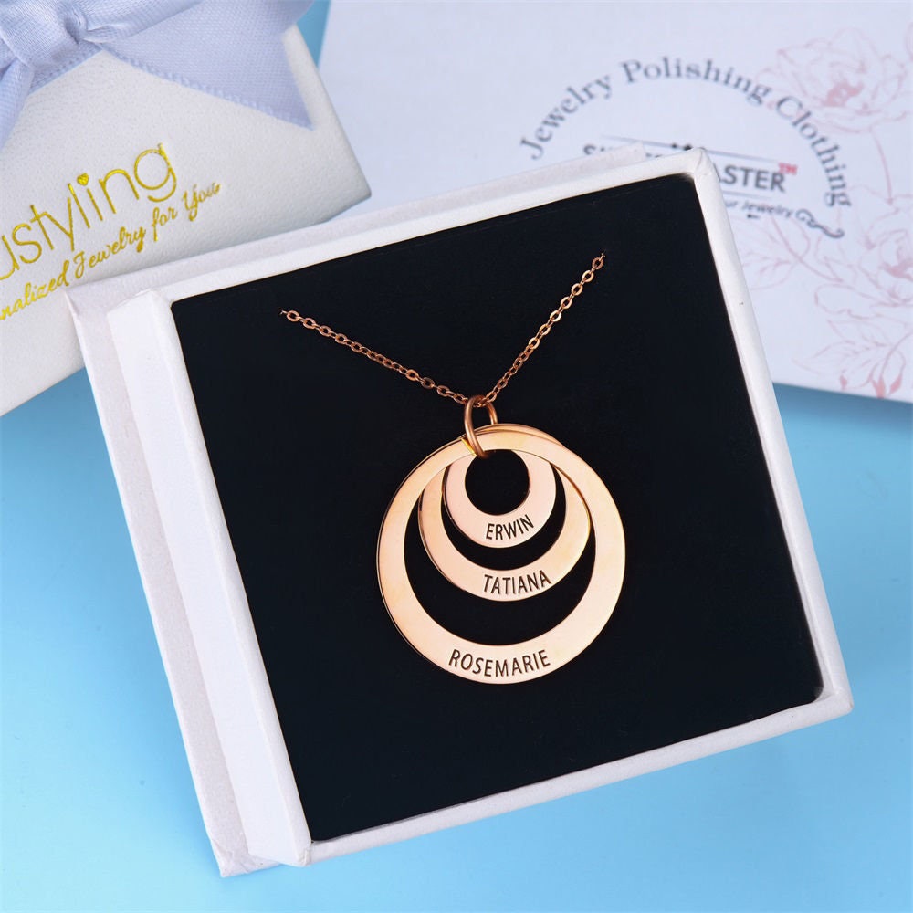 Custom Name Disc Necklace 925 Sterling Silver