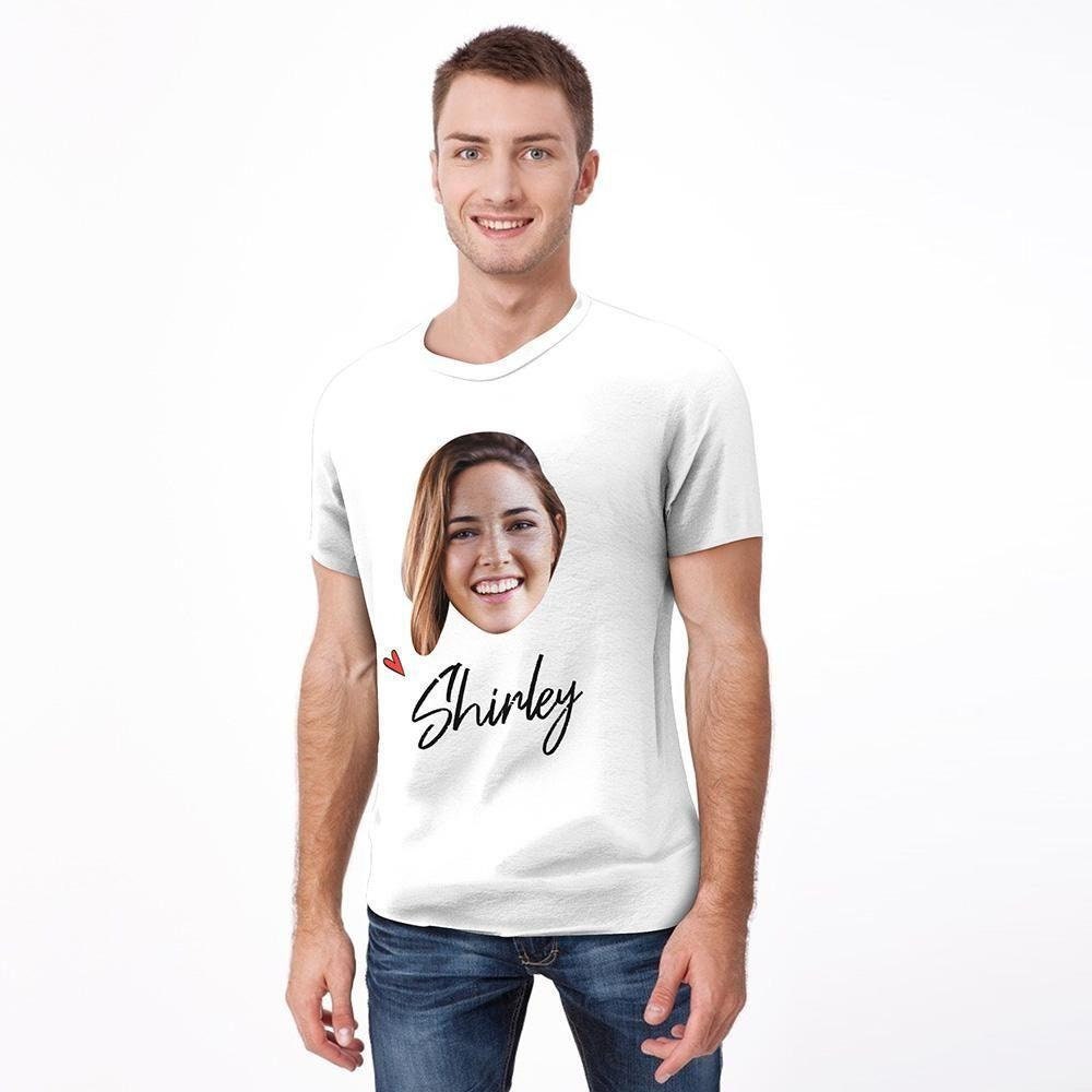 custom photo name face tshirt