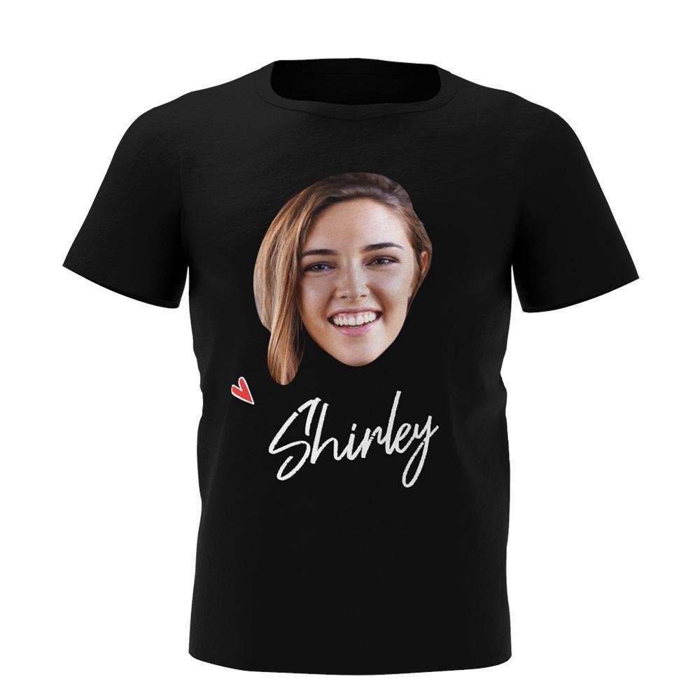 custom photo name face tshirt