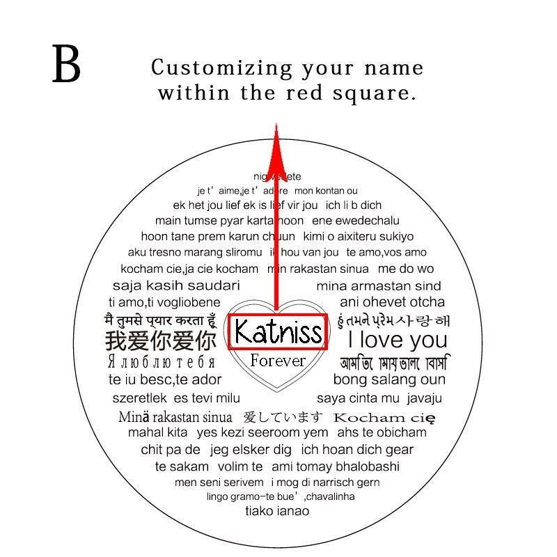 Custom Photo Projection Love Necklace