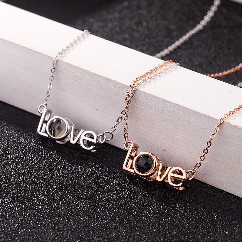 Custom Photo Projection Love Necklace