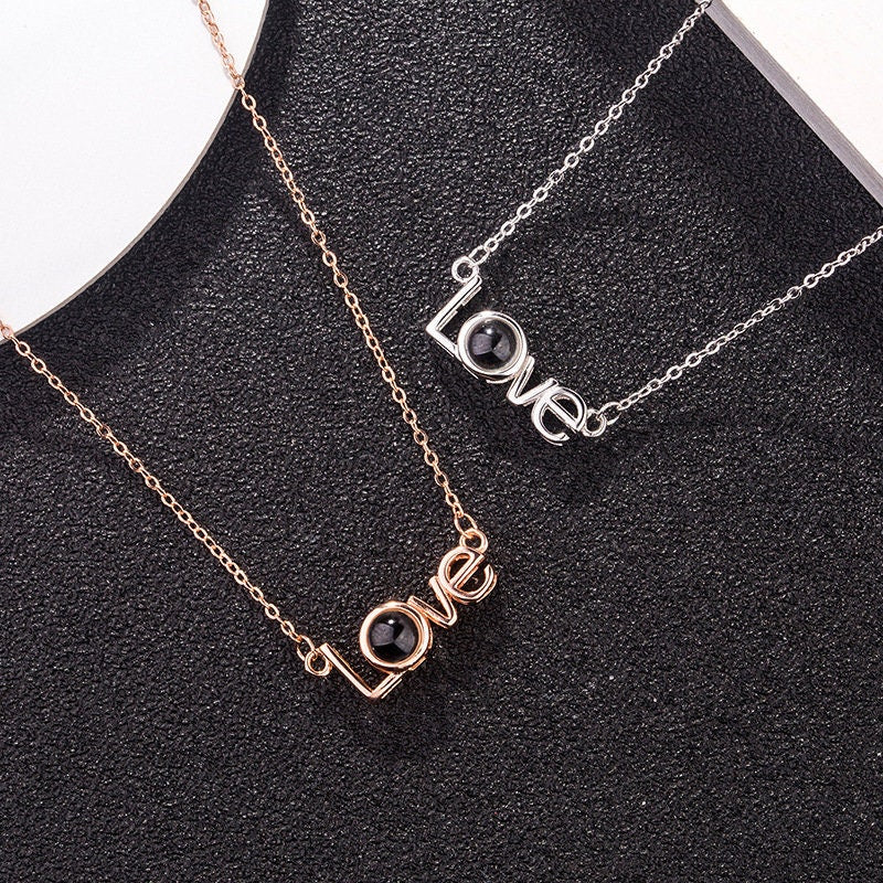 Custom Photo Projection Love Necklace