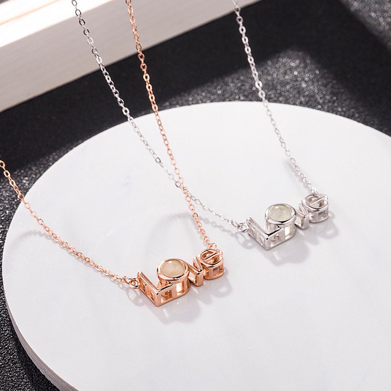 Custom Photo Projection Love Necklace