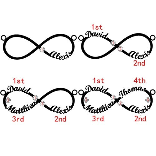 custom two names eternity necklace