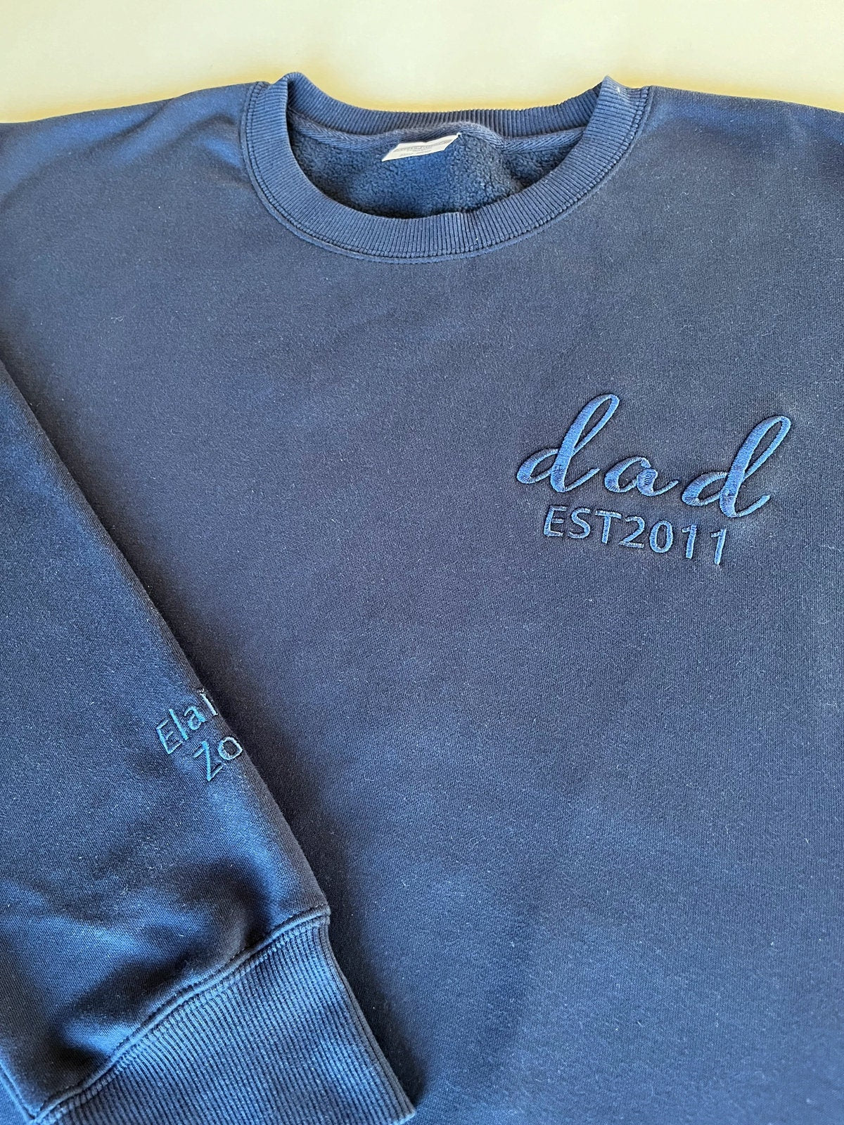 custom dad embroidered sweater