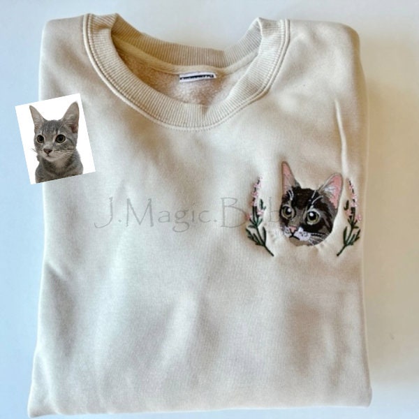 Kids Custom Pet Photo Embroidered Sweatshirt Tshirt Hoodie