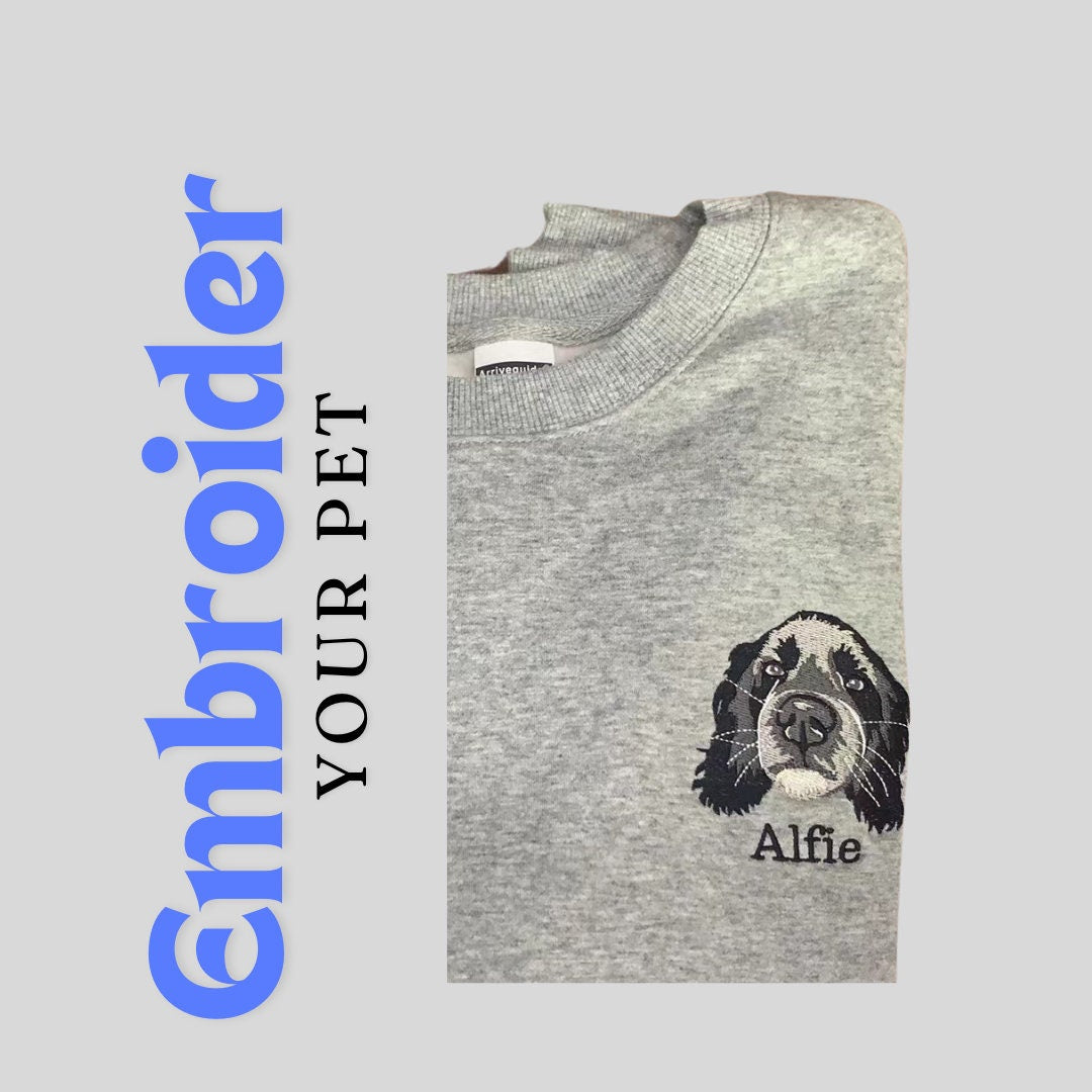 custom pet embroidery sweater