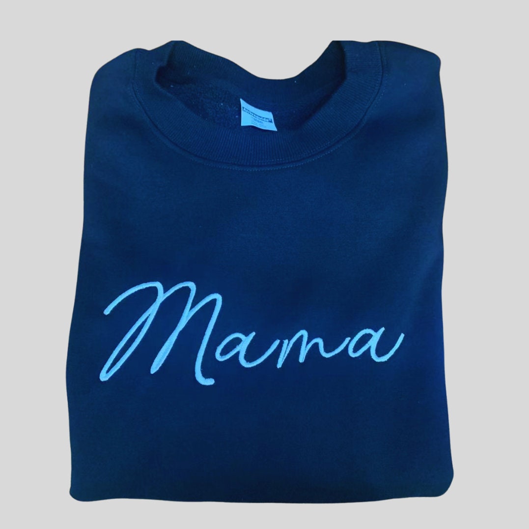 custom embroidered mama sweater