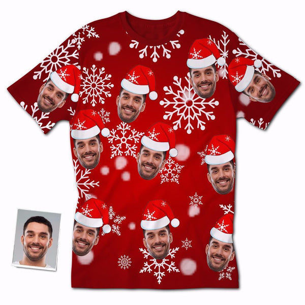 custom photo santa hat tshirt