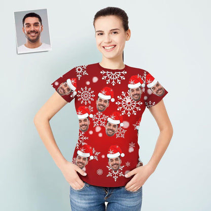 custom photo santa hat tshirt