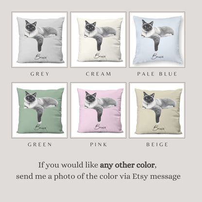 Custom Pet Portrait Pillow Cushion Cover