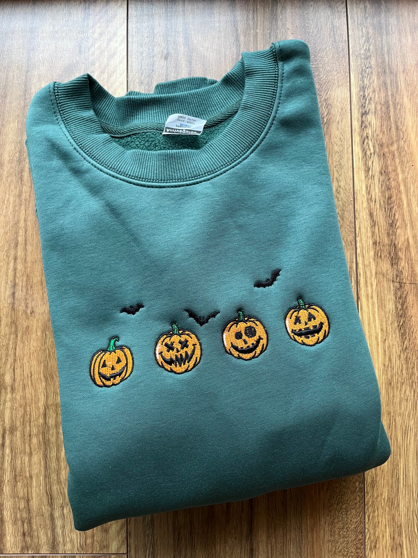 Embroidered Four Cute Pumpkins Halloween Sweatshirt/Hoodie