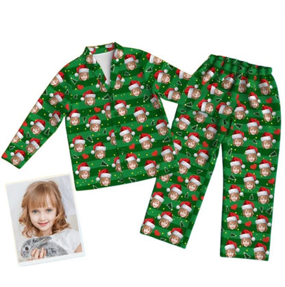 custom santa photo pajama set