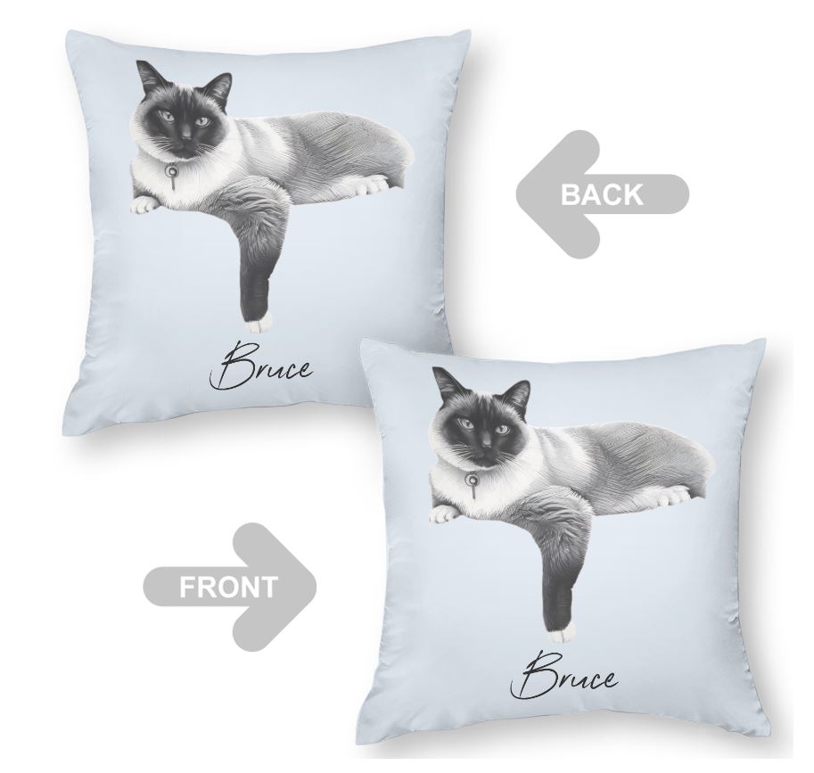 Custom Pet Portrait Pillow Cushion Cover