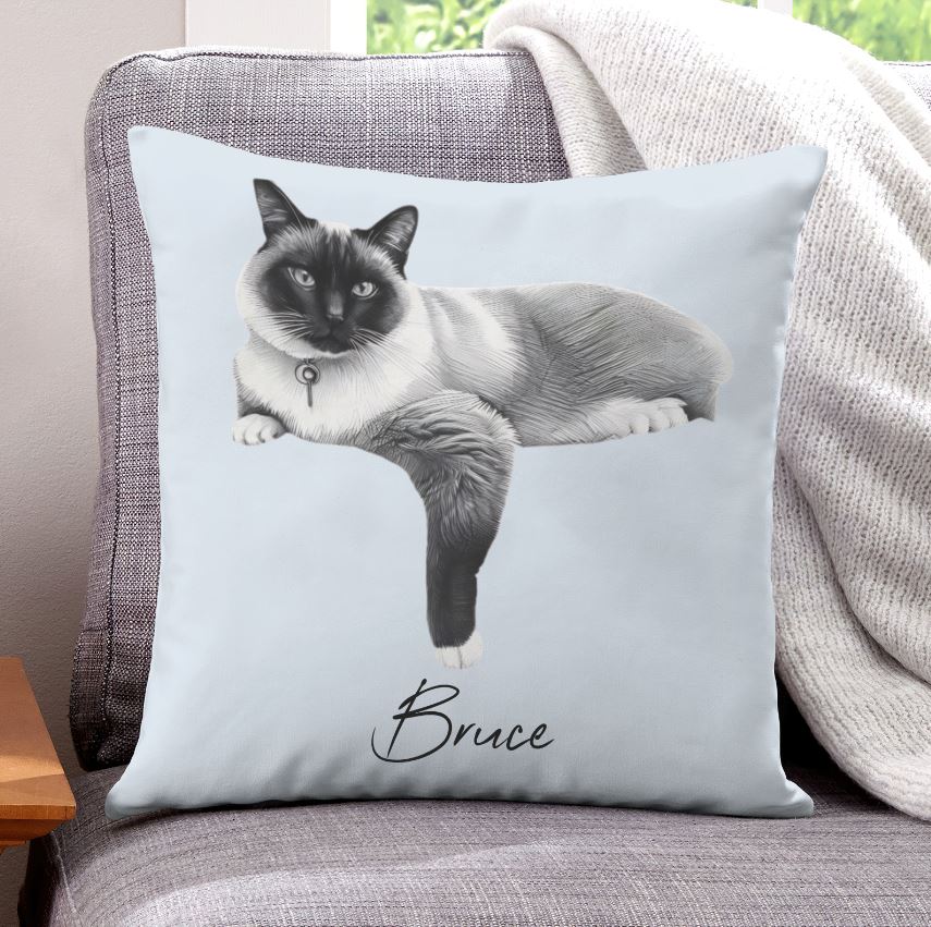 Custom Pet Portrait Pillow Cushion Cover