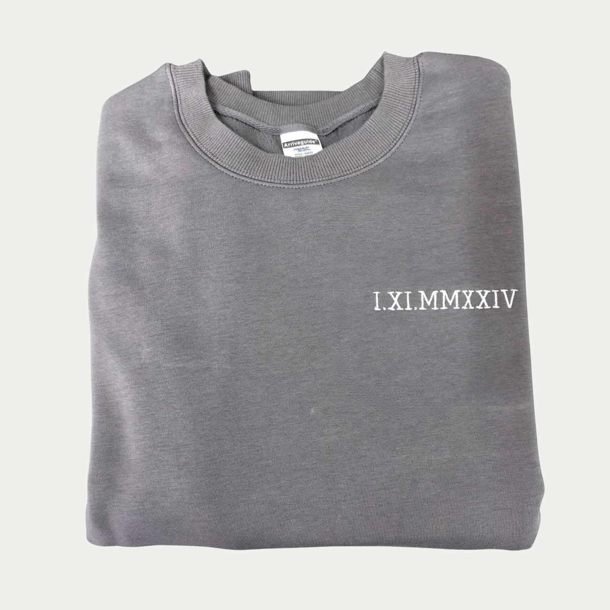 Custom Roman Numeral Hoodie, Date Embroidered Sweatshirt, Anniversary Gift for Couples