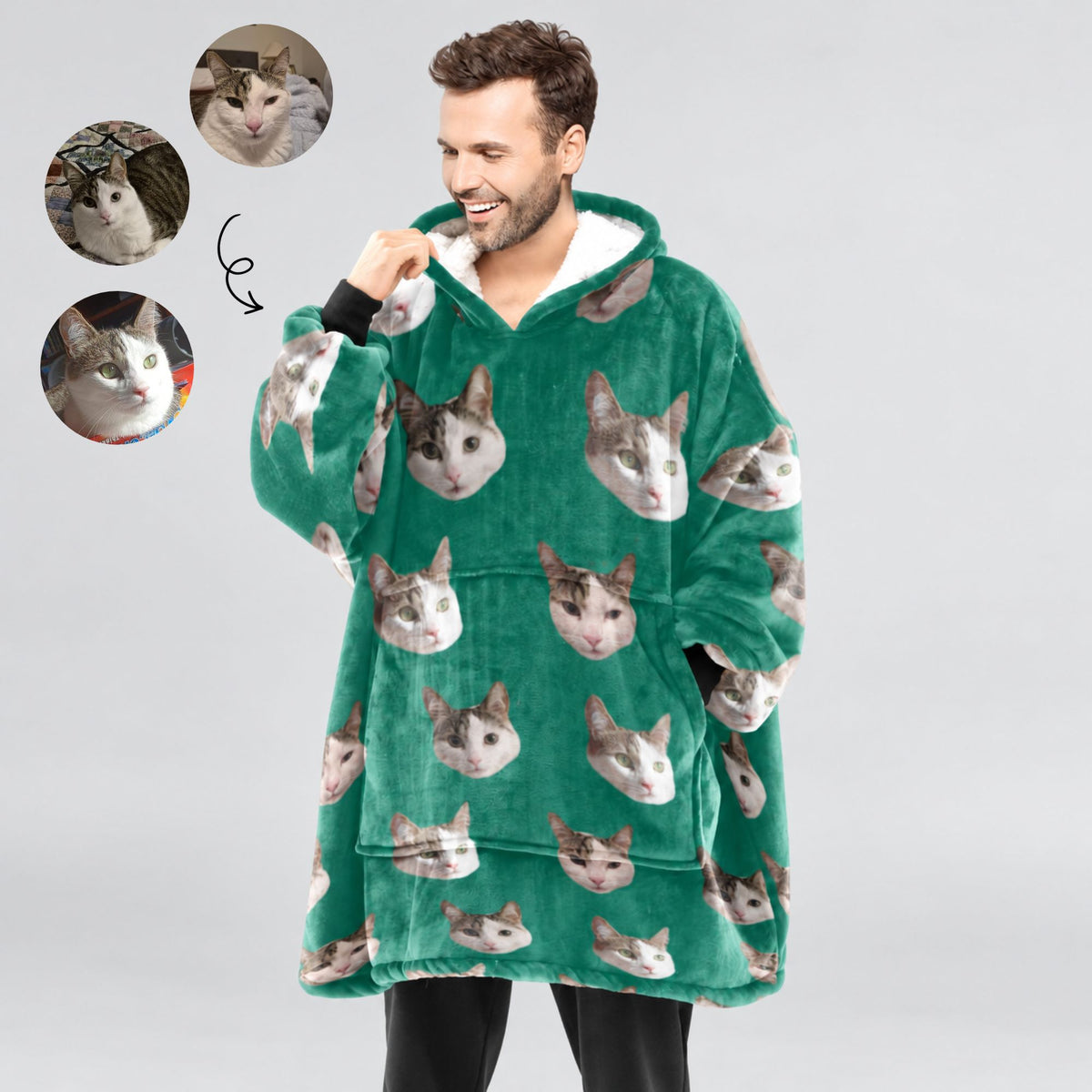 Personalised Pet Photo Wearable Blanket Hoodie