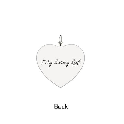 Custom Engraved Photo Heart Necklace 925 Sterling Silver 