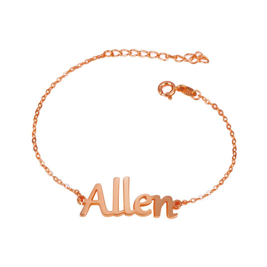 silver name bracelet