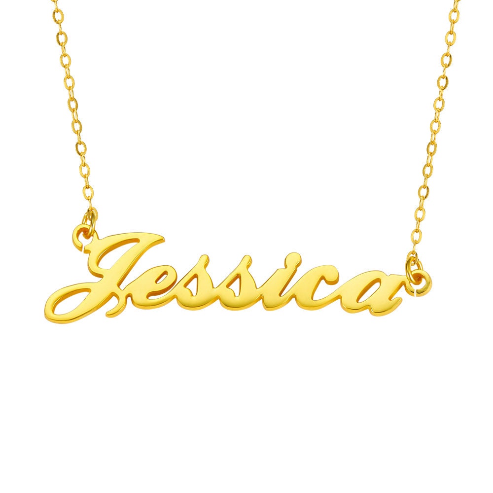 Custom Handwriting Name with Birthstone Necklace in 925 Sterling Silver