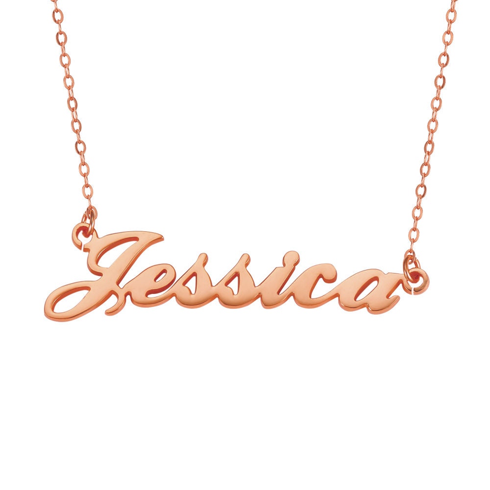 Custom Handwriting Name with Birthstone Necklace in 925 Sterling Silver