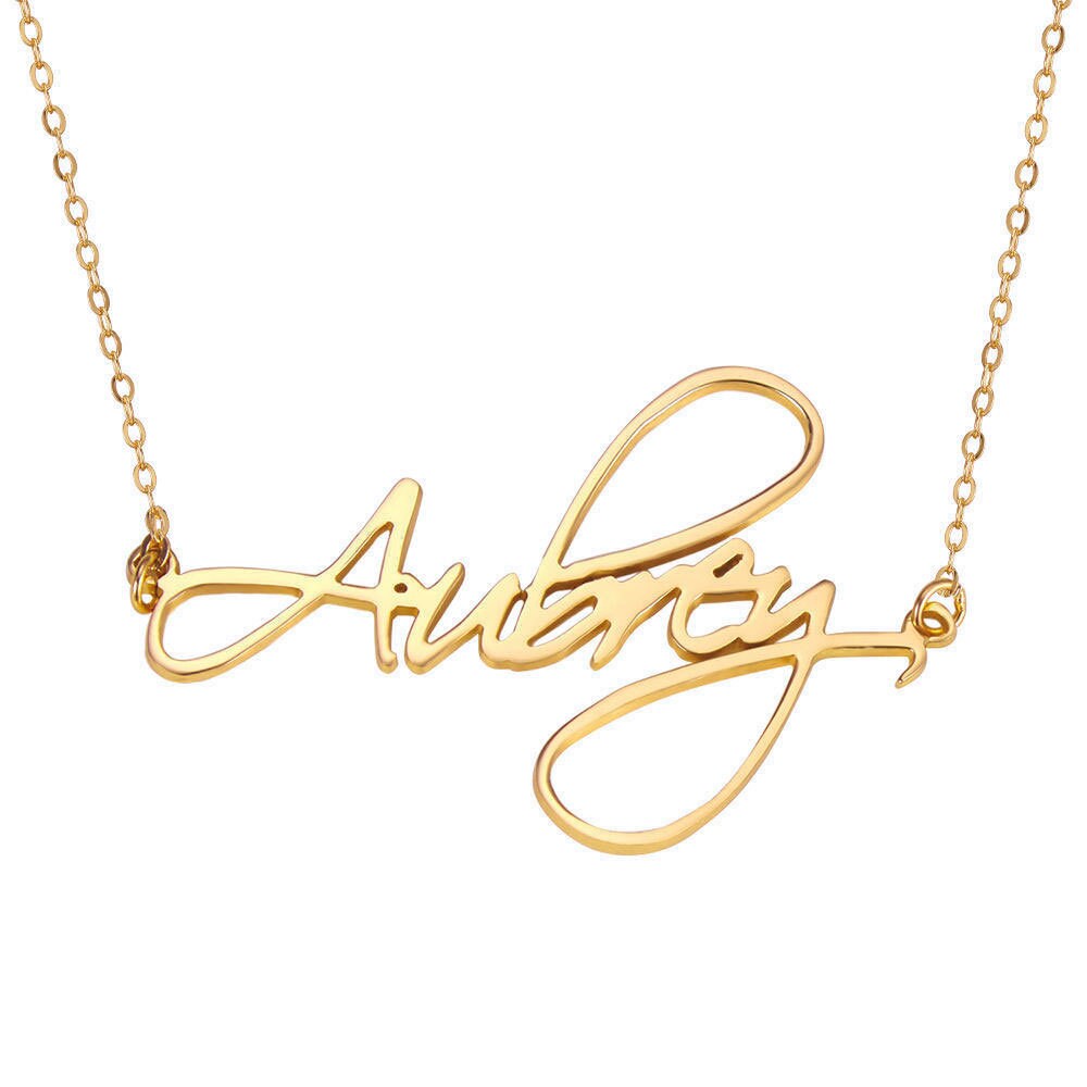 Custom Handwriting Name Necklace 925 Sterling Silver 