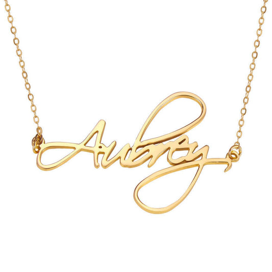 Custom Handwriting Name Necklace 925 Sterling Silver 