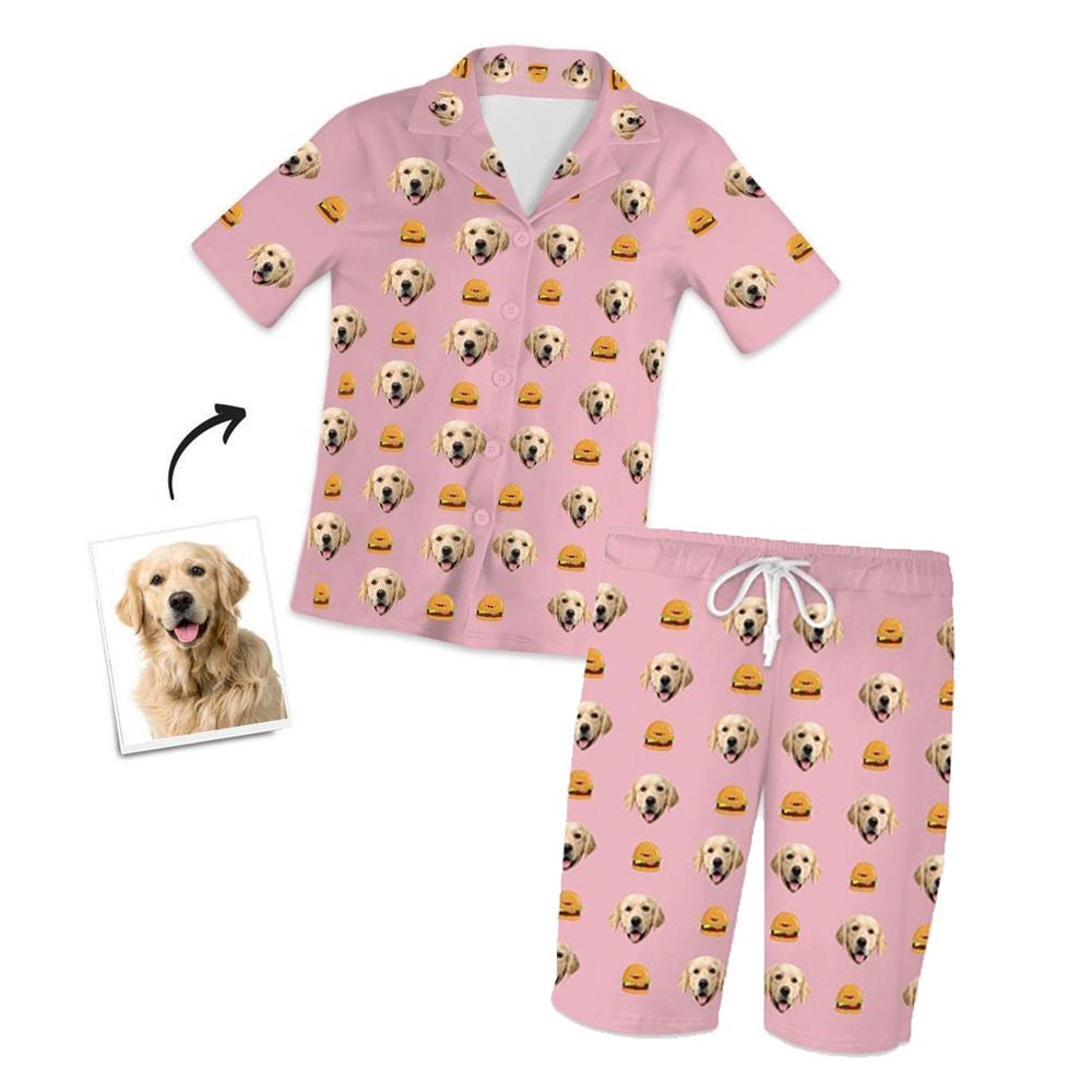 custom pet face photo pajama set