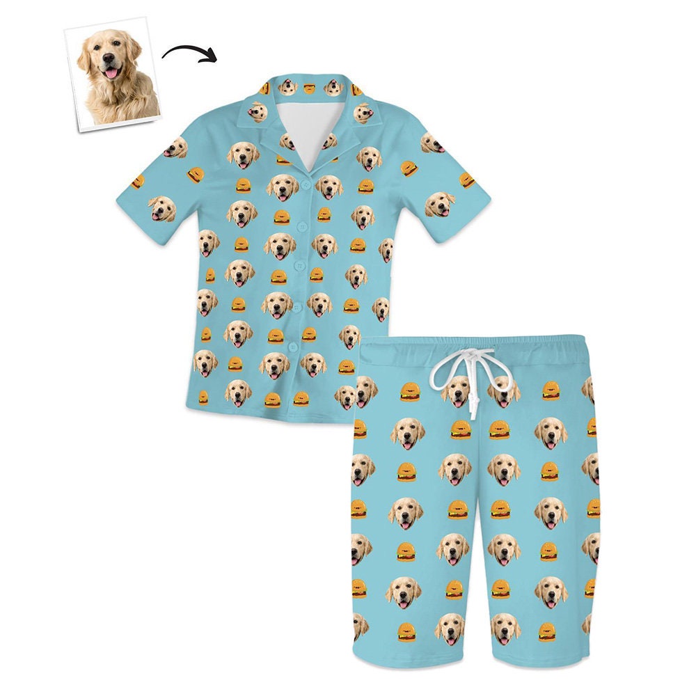 custom pet face photo pajama set