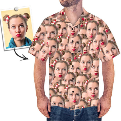 custom hawaiian shirt photo face all over