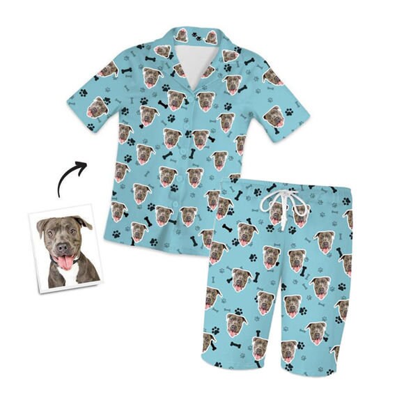 custom pet photo pyjama set