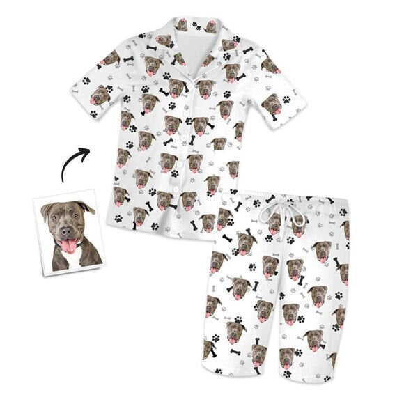 custom pet photo pyjama set