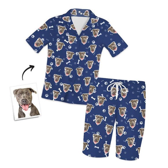 custom pet photo pyjama set