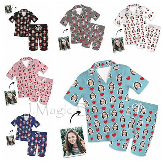 custom photo love pajama set