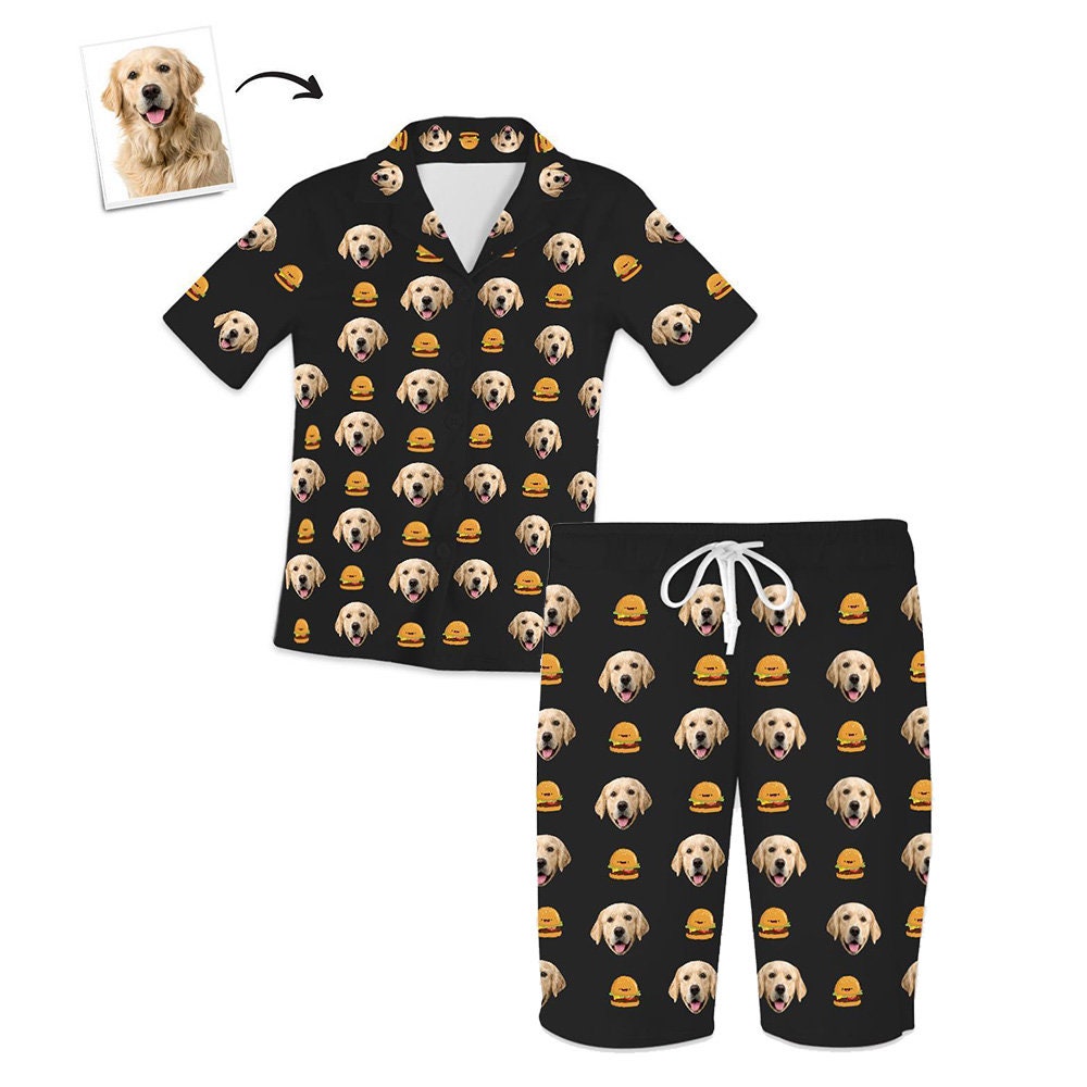 custom pet face photo pajama set