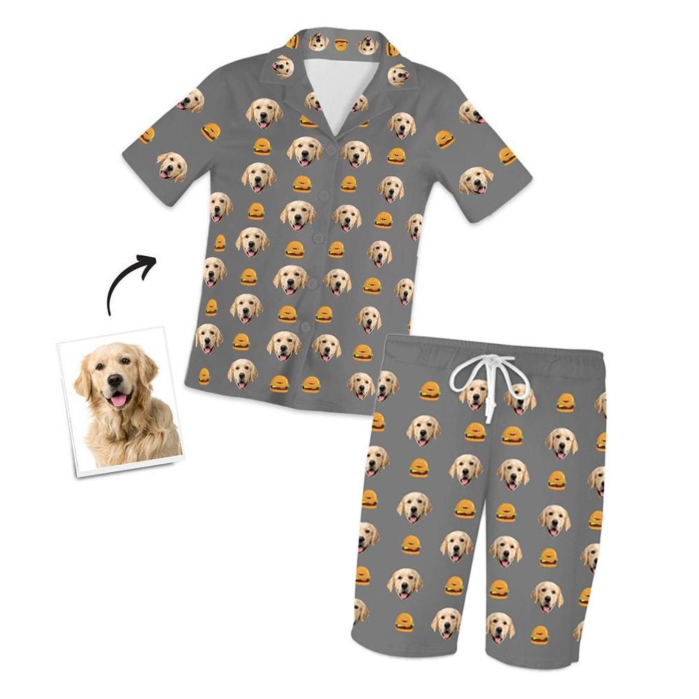 custom pet face photo pajama set