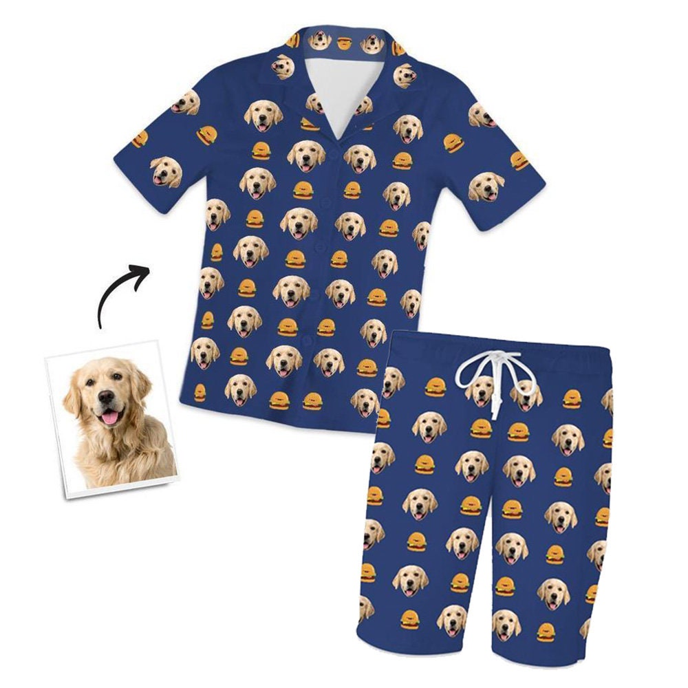 custom pet face photo pajama set