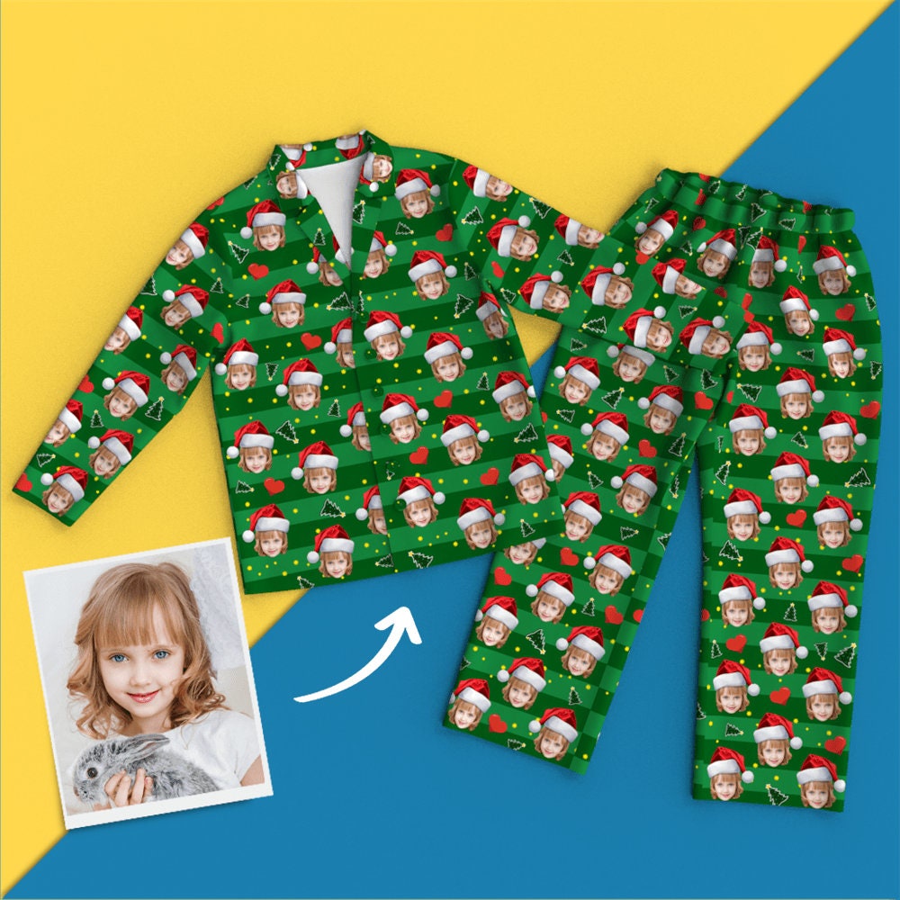 custom Santa photo pajama set