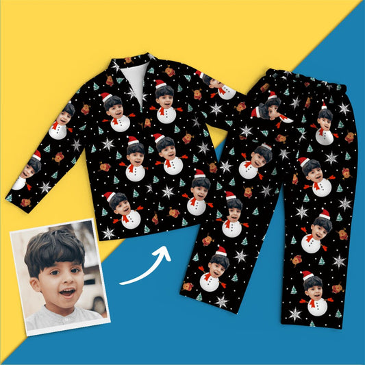 custom photo snowman pajama set