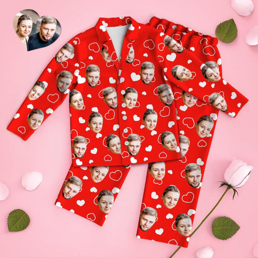 Custom Couple Photo Face Pajama Set