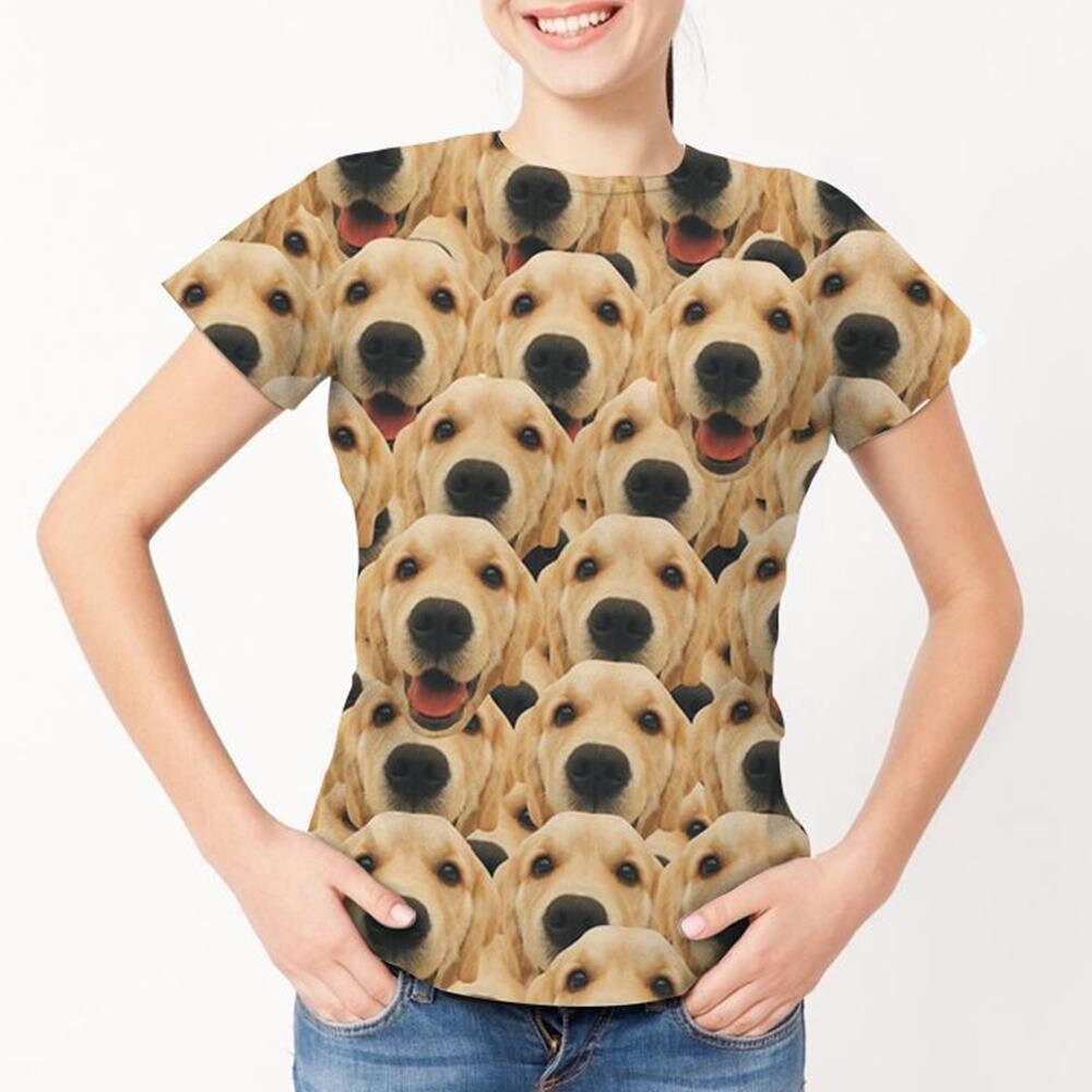 Custom Pe Dog All Over Print T Shirt