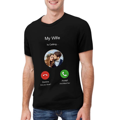 custom phone call photo tshirt