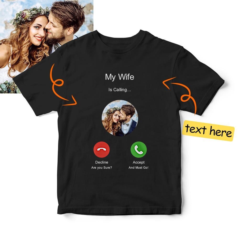 custom phone call photo tshirt